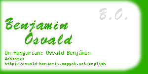 benjamin osvald business card